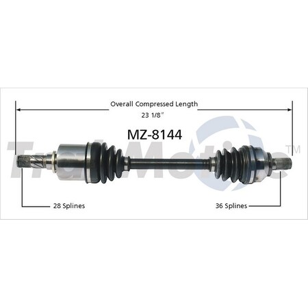 Surtrack Axle Cv Axle Shaft, Mz-8144 MZ-8144